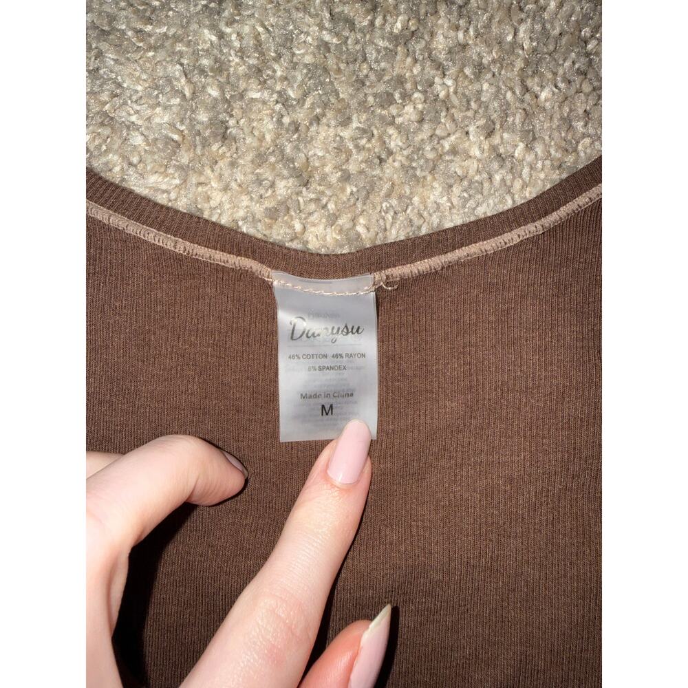 Brown Ribbed Tank Top - Amazon - Medium - Picture 3 of 4